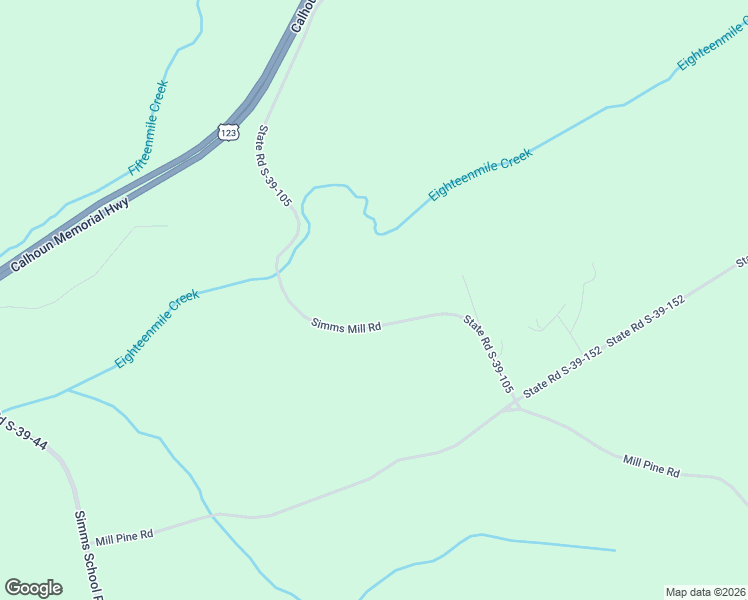 map of restaurants, bars, coffee shops, grocery stores, and more near 811 Simms Mill Road in Liberty