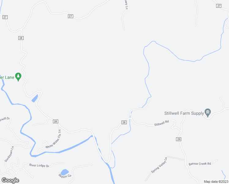 map of restaurants, bars, coffee shops, grocery stores, and more near 624 Stillwell Road in Ellijay