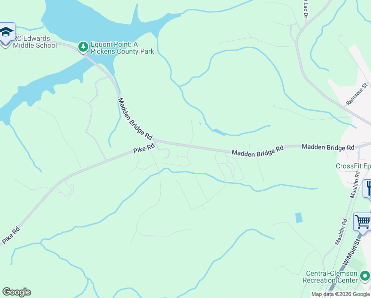 map of restaurants, bars, coffee shops, grocery stores, and more near 907 Madden Bridge Road in Central