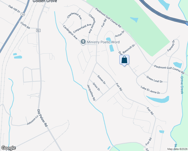 map of restaurants, bars, coffee shops, grocery stores, and more near 6 Susan Drive in Piedmont