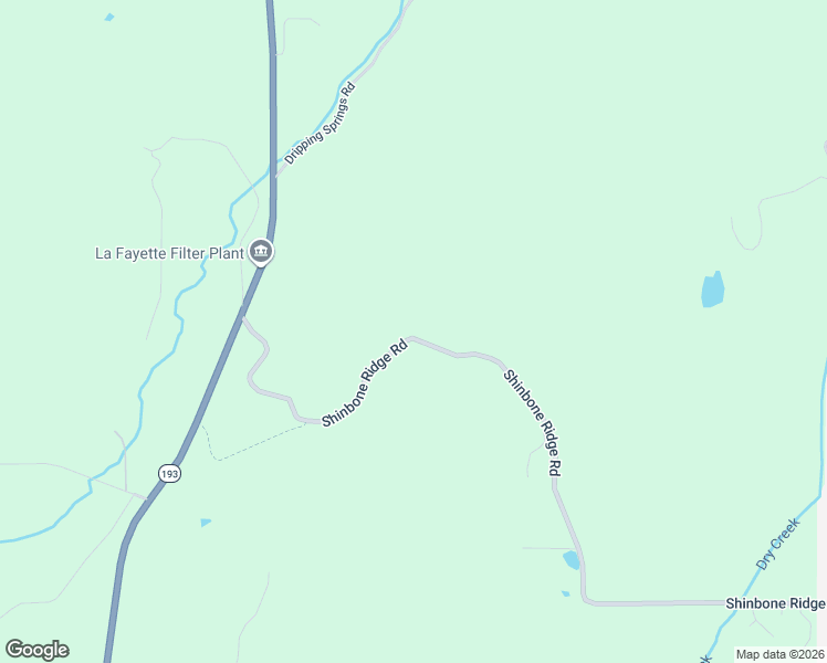 map of restaurants, bars, coffee shops, grocery stores, and more near 2578 Shinbone Ridge Road in LaFayette
