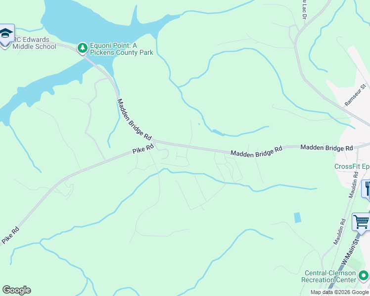 map of restaurants, bars, coffee shops, grocery stores, and more near 903 Madden Bridge Road in Central