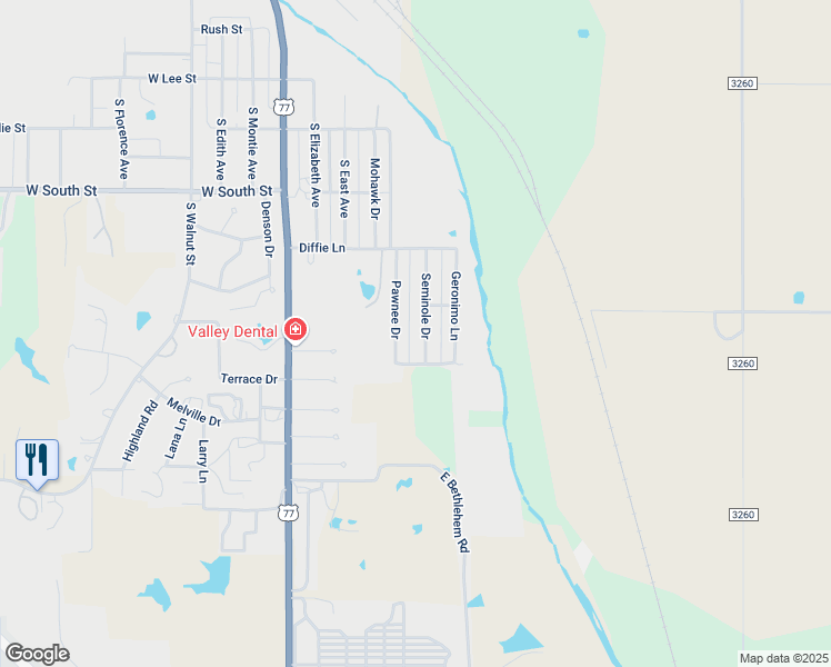 map of restaurants, bars, coffee shops, grocery stores, and more near 712 Seminole Drive in Pauls Valley