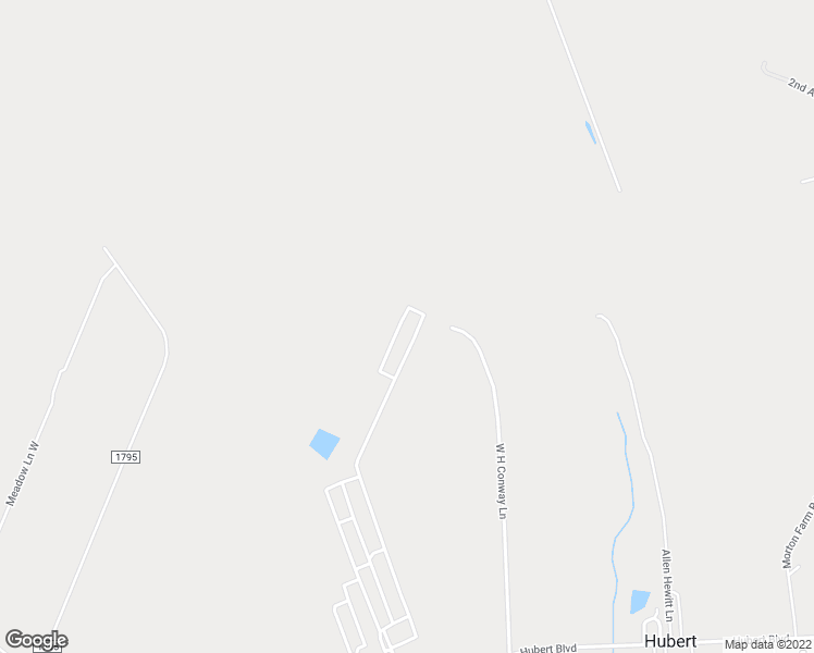 map of restaurants, bars, coffee shops, grocery stores, and more near 139 Hubert Boulevard in Hubert