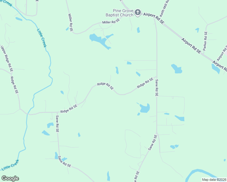 map of restaurants, bars, coffee shops, grocery stores, and more near 2620 Ridge Road Southeast in Dalton