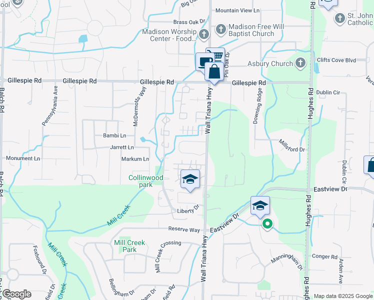 map of restaurants, bars, coffee shops, grocery stores, and more near 108 Michael Avenue in Madison