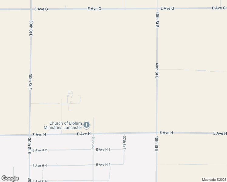 map of restaurants, bars, coffee shops, grocery stores, and more near 26 East Avenue G in Lancaster