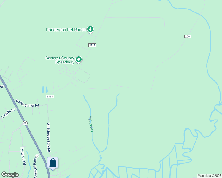 map of restaurants, bars, coffee shops, grocery stores, and more near 234 Collins Rhue Road in Swansboro