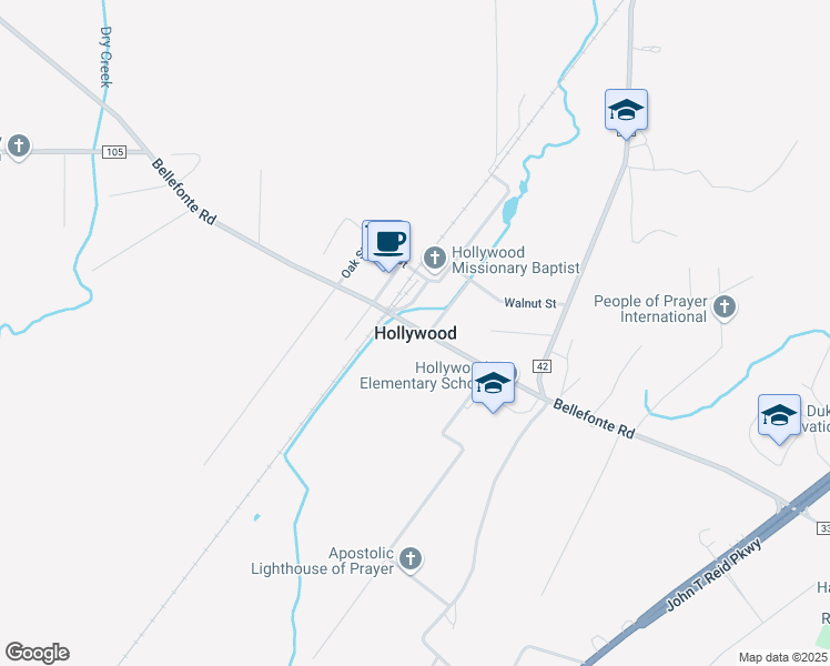 map of restaurants, bars, coffee shops, grocery stores, and more near in Hollywood