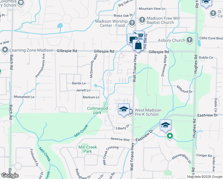map of restaurants, bars, coffee shops, grocery stores, and more near 2104 Liberty Drive in Madison