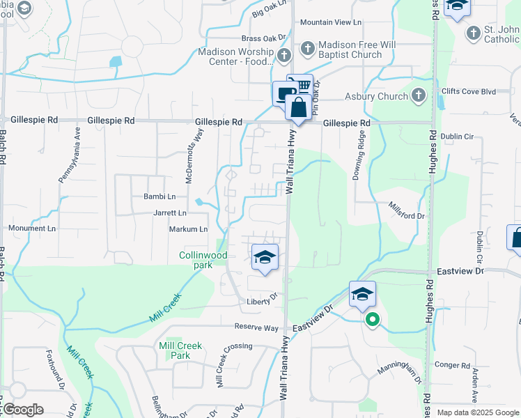 map of restaurants, bars, coffee shops, grocery stores, and more near 115 Michael Avenue in Madison
