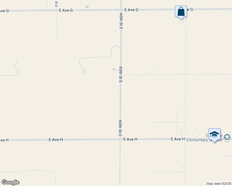 map of restaurants, bars, coffee shops, grocery stores, and more near 46200 60th Street East in Lancaster