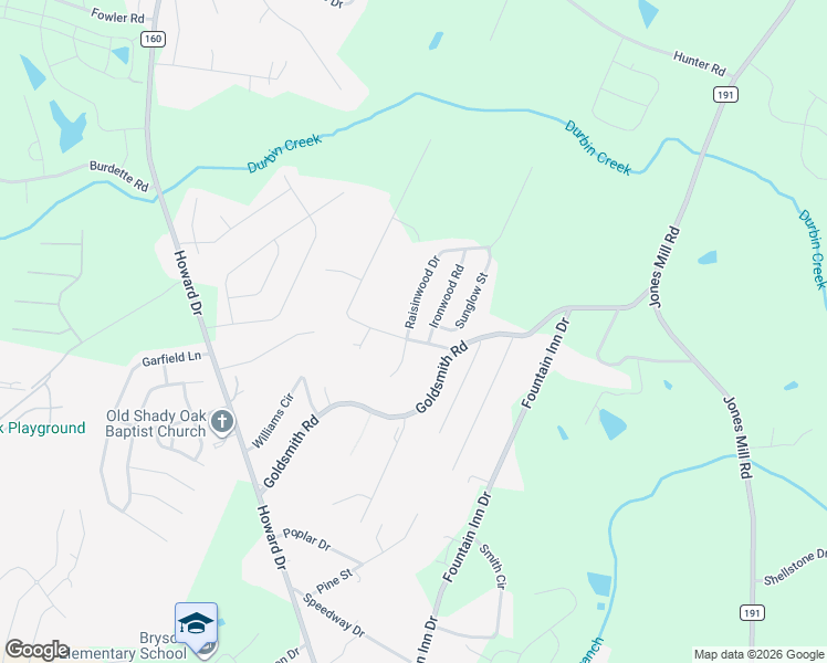 map of restaurants, bars, coffee shops, grocery stores, and more near 5 Raisinwood Drive in Simpsonville