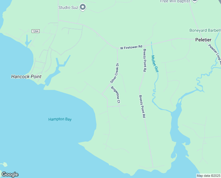 map of restaurants, bars, coffee shops, grocery stores, and more near 129 Silver Creek Drive in Swansboro
