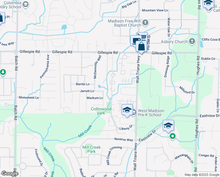 map of restaurants, bars, coffee shops, grocery stores, and more near 1908 Liberty Drive in Madison