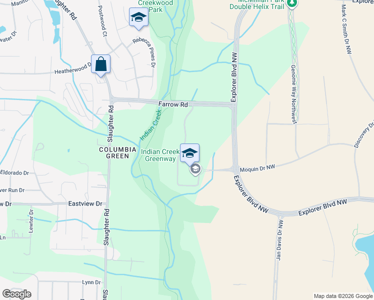 map of restaurants, bars, coffee shops, grocery stores, and more near 300 Explorer Boulevard Northwest in Huntsville