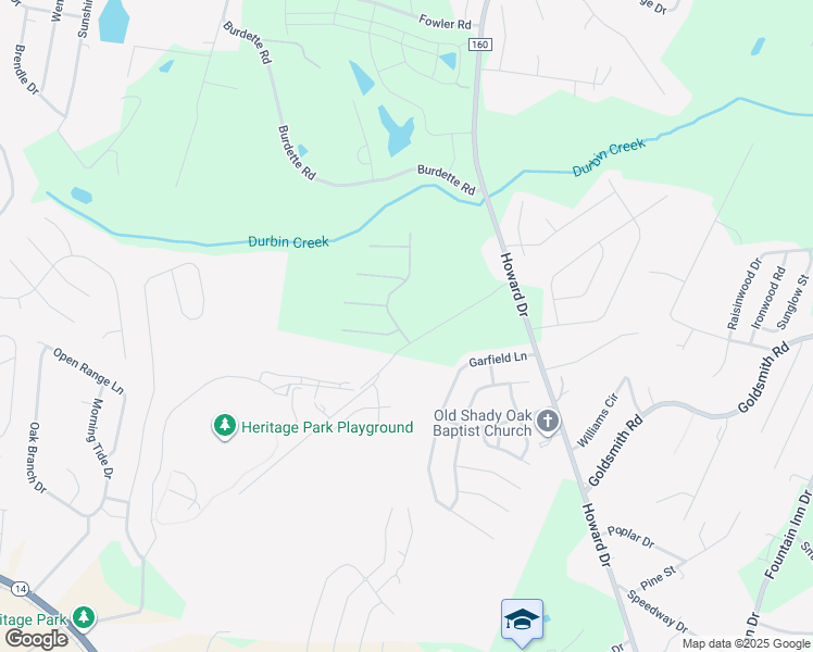 map of restaurants, bars, coffee shops, grocery stores, and more near Ashborne Lane in Simpsonville