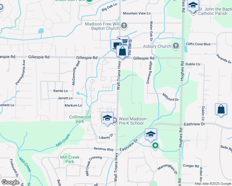map of restaurants, bars, coffee shops, grocery stores, and more near 130 Michael Avenue in Madison