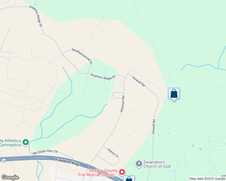 map of restaurants, bars, coffee shops, grocery stores, and more near 216 Volaris Lane in Hubert