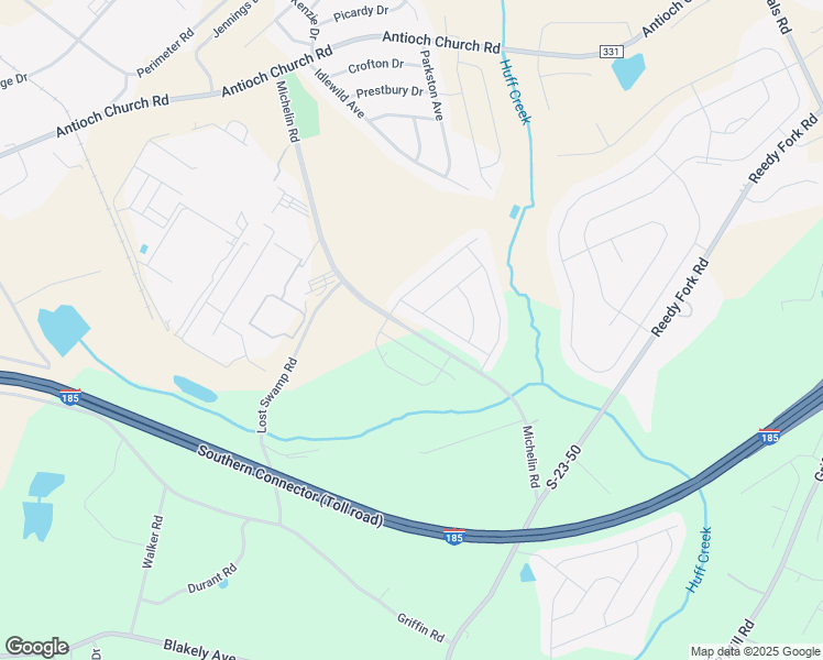 map of restaurants, bars, coffee shops, grocery stores, and more near 4 Castlebrook Drive in Greenville