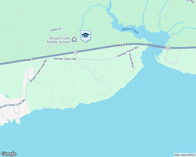 map of restaurants, bars, coffee shops, grocery stores, and more near 105 Bluewater Circle in Newport