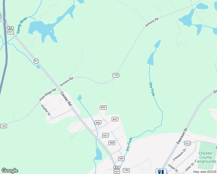 map of restaurants, bars, coffee shops, grocery stores, and more near 612 Armory Road in Chester