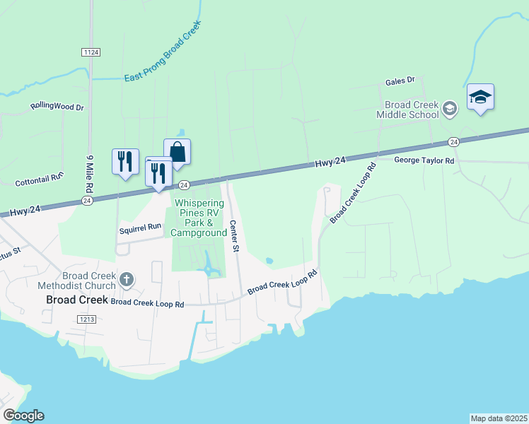 map of restaurants, bars, coffee shops, grocery stores, and more near 806 Sound View Avenue in Newport