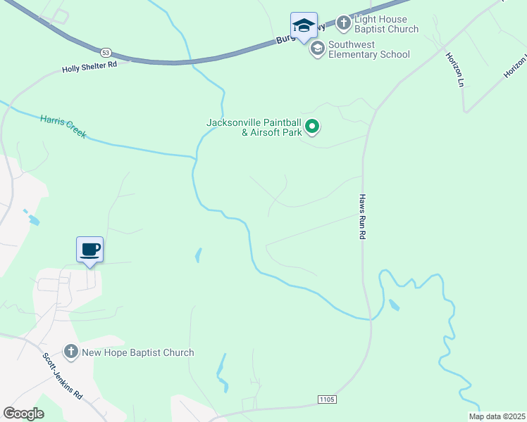 map of restaurants, bars, coffee shops, grocery stores, and more near 406 South Brookside Court in Jacksonville