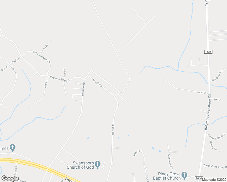map of restaurants, bars, coffee shops, grocery stores, and more near 268 Howell Road in Hubert