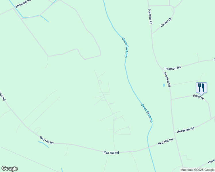 map of restaurants, bars, coffee shops, grocery stores, and more near 591 Sanderson Road in Maxton