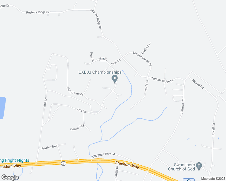 map of restaurants, bars, coffee shops, grocery stores, and more near 660 Aria Lane in Hubert