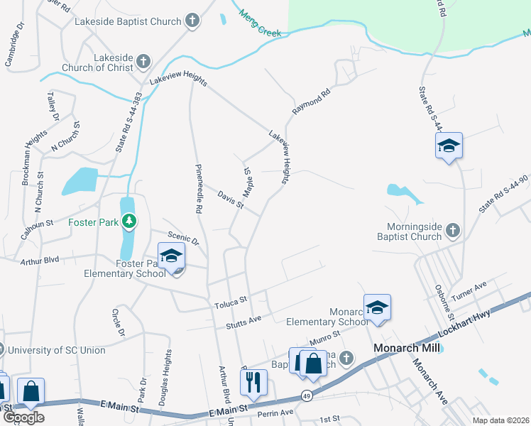 map of restaurants, bars, coffee shops, grocery stores, and more near 502 Lakeview Heights in Union
