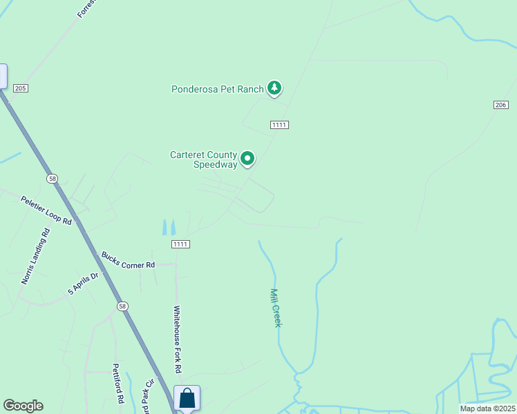 map of restaurants, bars, coffee shops, grocery stores, and more near 500 Whitehouse Fork Road in Swansboro