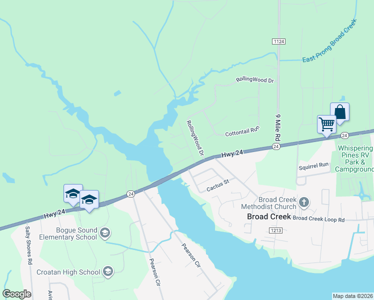 map of restaurants, bars, coffee shops, grocery stores, and more near 131 Carpenters Road in Newport