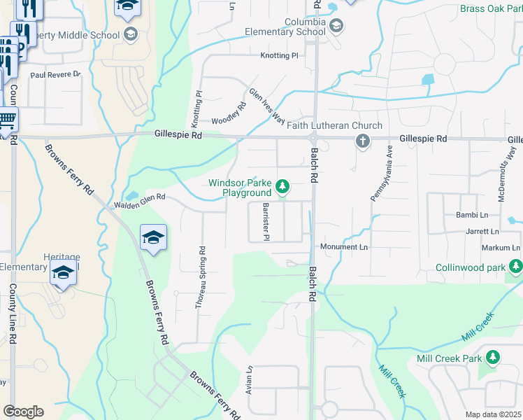 map of restaurants, bars, coffee shops, grocery stores, and more near 103 Barrister Place in Madison