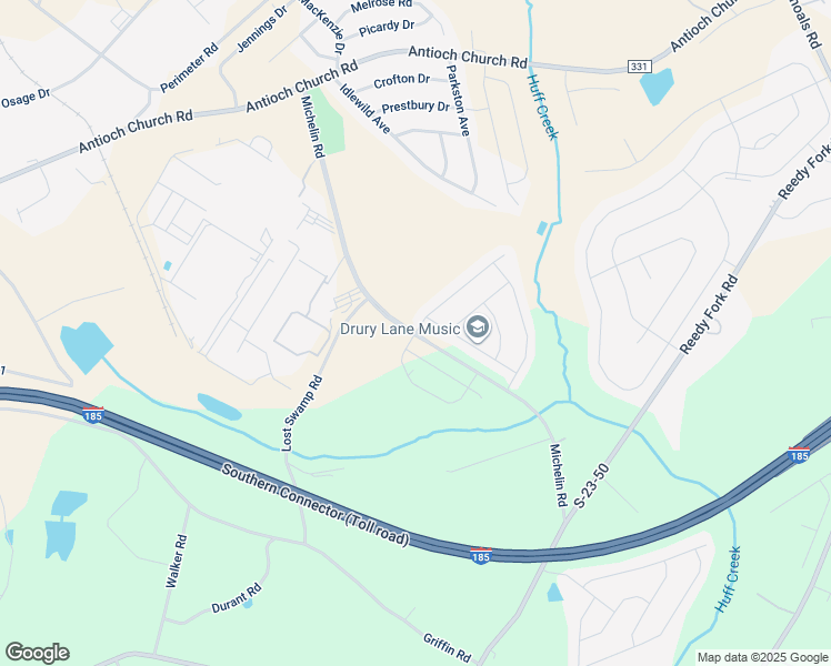 map of restaurants, bars, coffee shops, grocery stores, and more near County Road 737 in Greenville County
