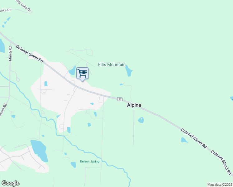 map of restaurants, bars, coffee shops, grocery stores, and more near 16928 Colonel Glenn Road in Little Rock