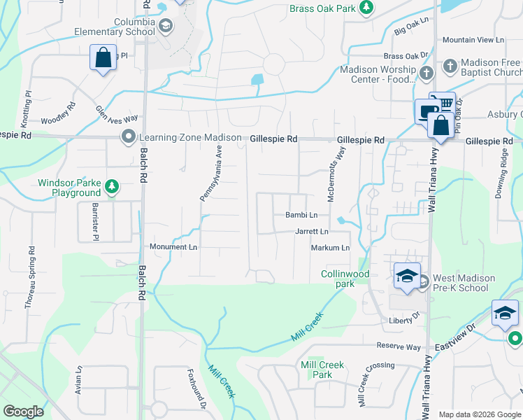 map of restaurants, bars, coffee shops, grocery stores, and more near 144 Clover Ridge Drive in Madison