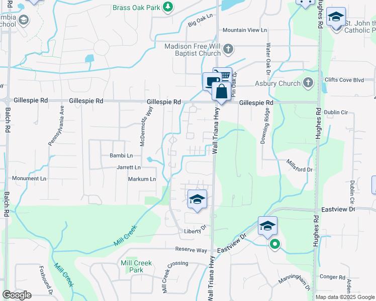 map of restaurants, bars, coffee shops, grocery stores, and more near 110 Village Lane in Madison