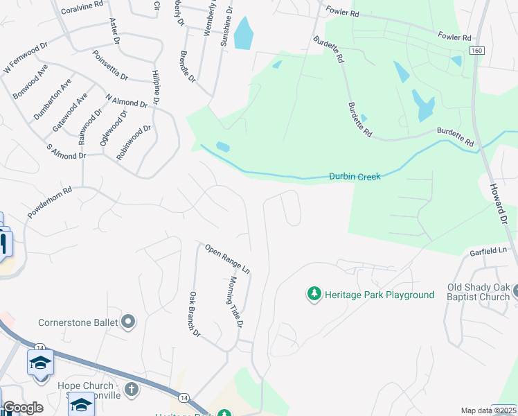 map of restaurants, bars, coffee shops, grocery stores, and more near 1019 Powderhorn Road in Simpsonville