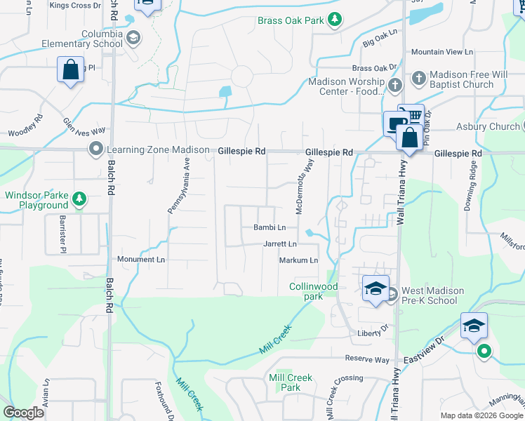 map of restaurants, bars, coffee shops, grocery stores, and more near 113 Meghan Lane in Madison
