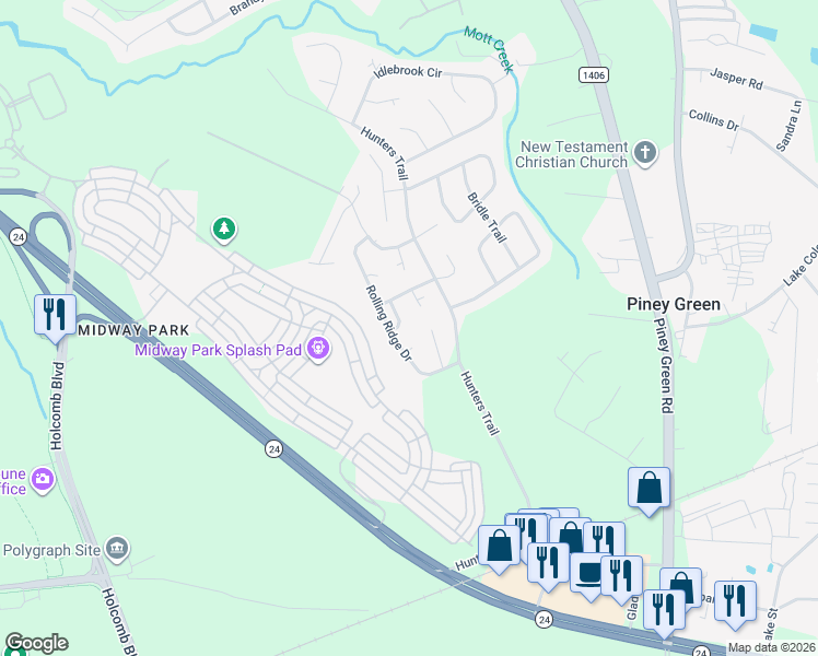 map of restaurants, bars, coffee shops, grocery stores, and more near 1944 Heather Loop in Jacksonville
