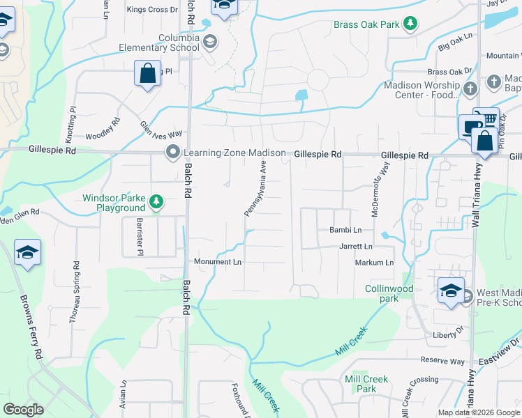map of restaurants, bars, coffee shops, grocery stores, and more near 102 Tudor Place in Madison