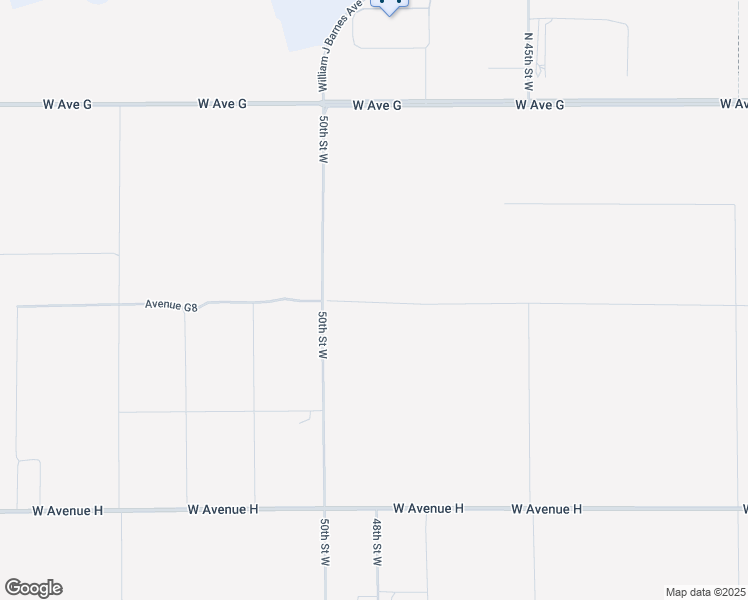 map of restaurants, bars, coffee shops, grocery stores, and more near 47th Street West in Lancaster