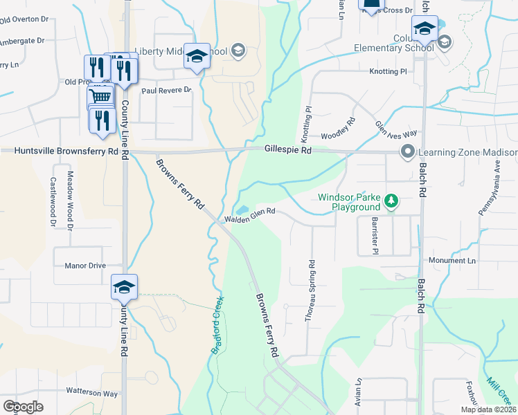 map of restaurants, bars, coffee shops, grocery stores, and more near 201 Walden Glen Road in Madison