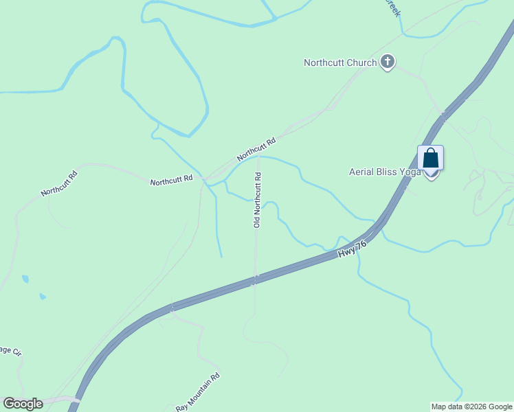 map of restaurants, bars, coffee shops, grocery stores, and more near Old Northcutt Road in Ellijay