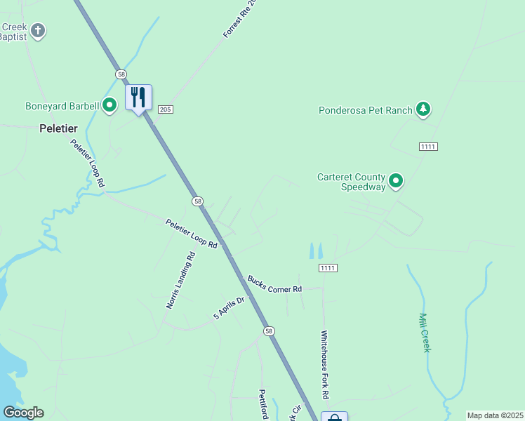 map of restaurants, bars, coffee shops, grocery stores, and more near 453 Camp Pelletier Road in Peletier