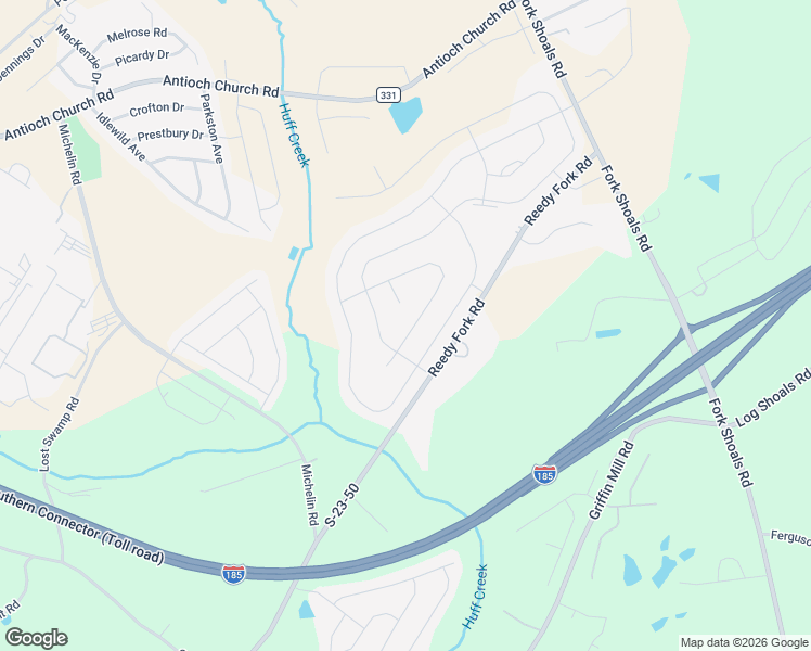 map of restaurants, bars, coffee shops, grocery stores, and more near 284 Reedy Fork Road in Greenville