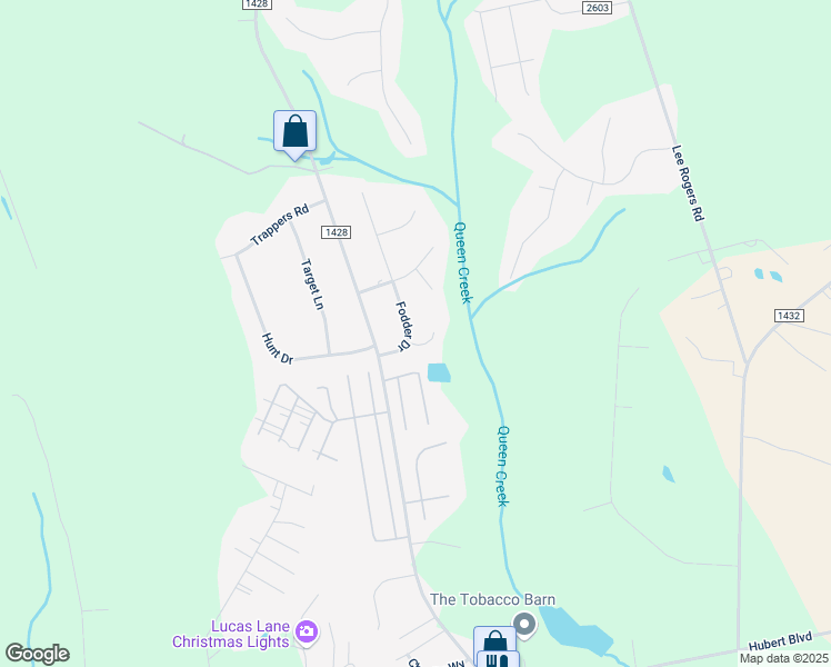map of restaurants, bars, coffee shops, grocery stores, and more near 203 Hominy Court in Hubert