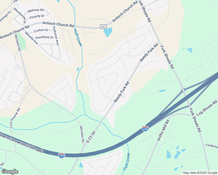 map of restaurants, bars, coffee shops, grocery stores, and more near 284 Reedy Fork Road in Greenville